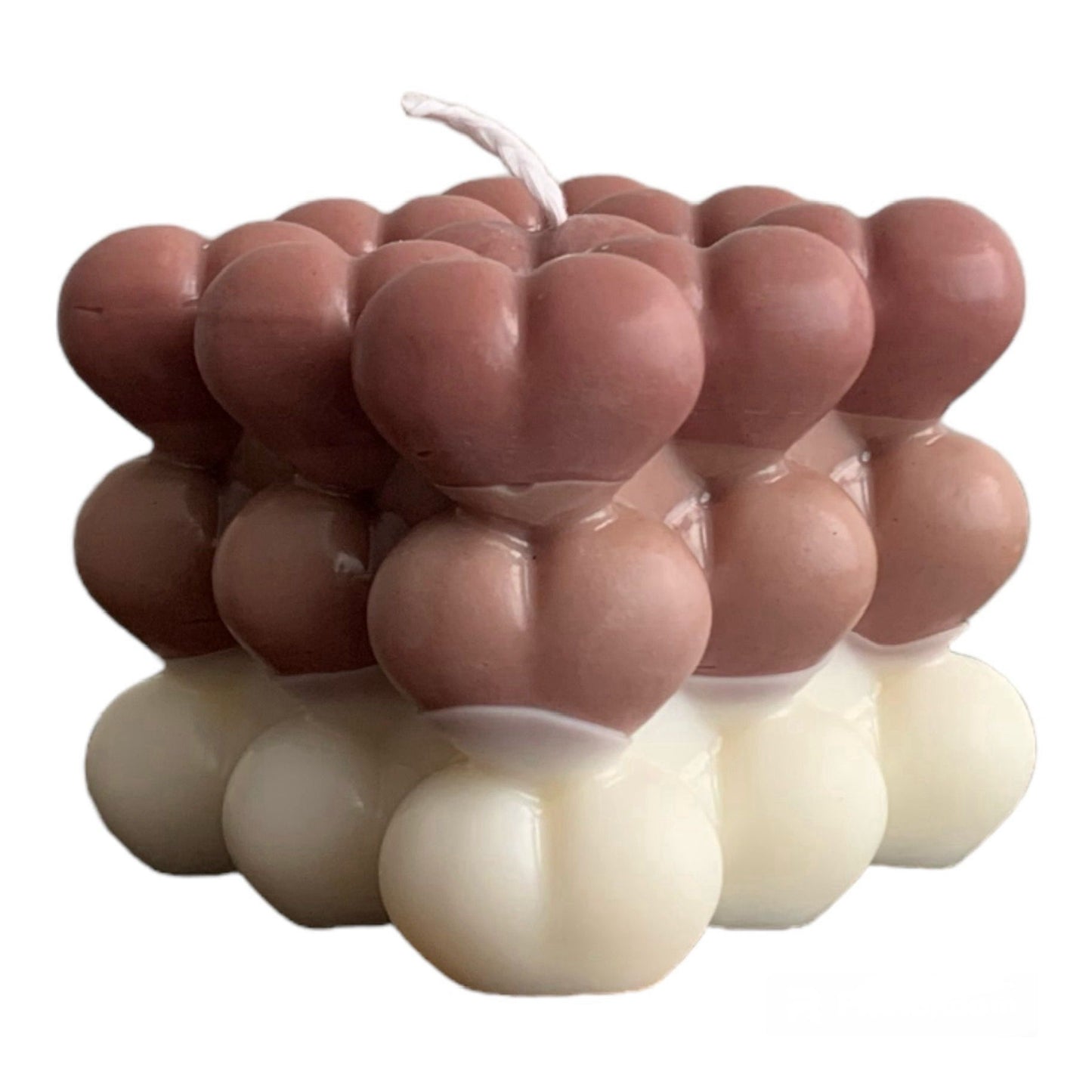 Candela Profumata Cubo Cuori in cera di soia