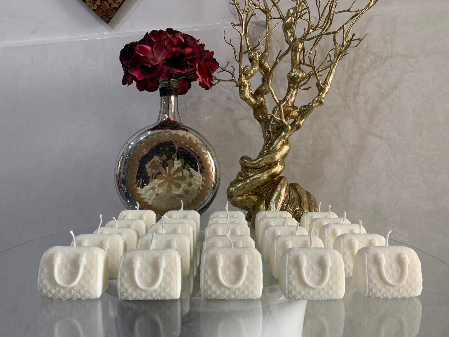 Box Candele Profumate Linea Luxury Logate mini Bag in cera di soia per i tuoi eventi
