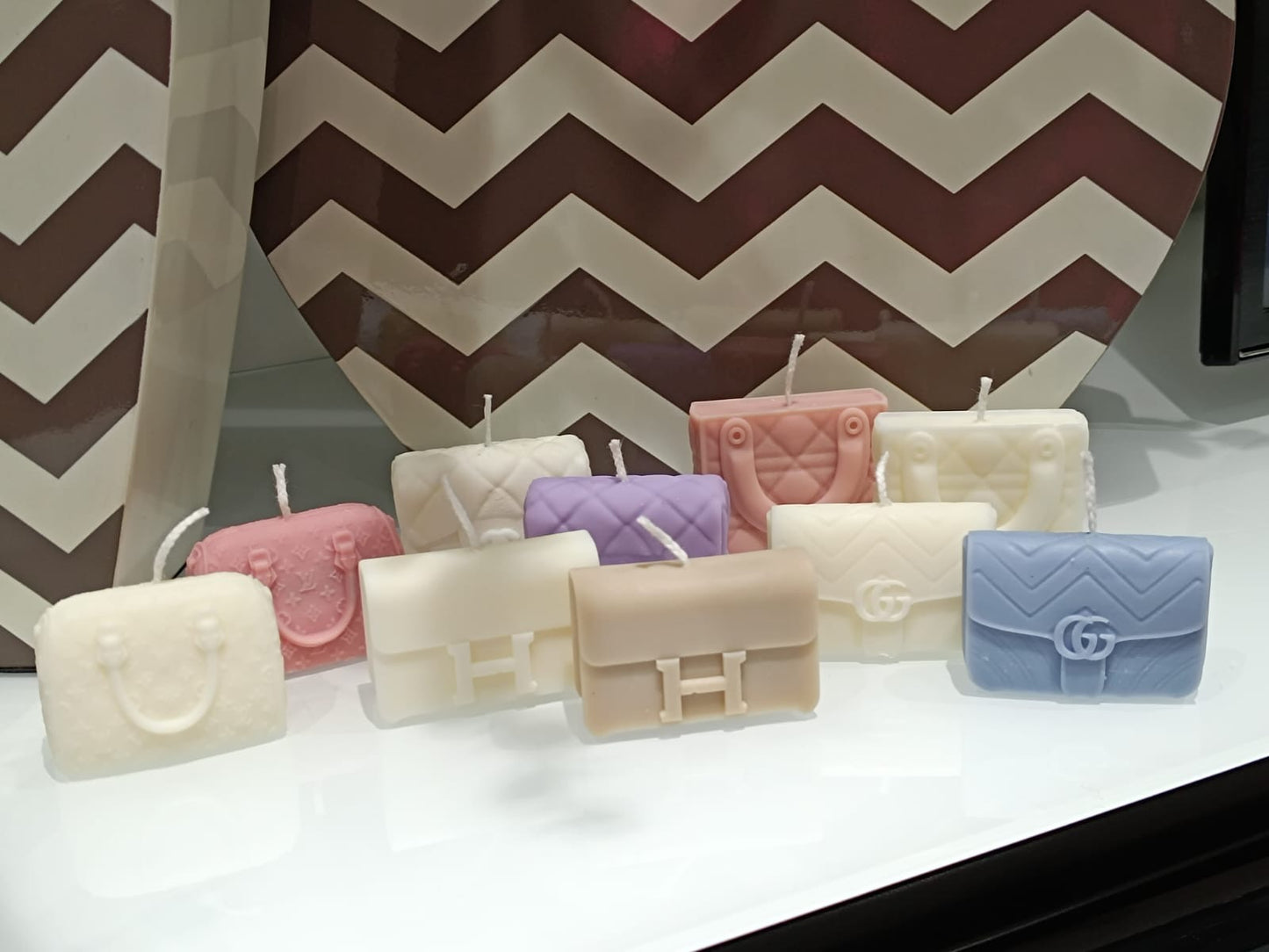 Box Candele Profumate Linea Luxury Logate mini Bag in cera di soia per i tuoi eventi