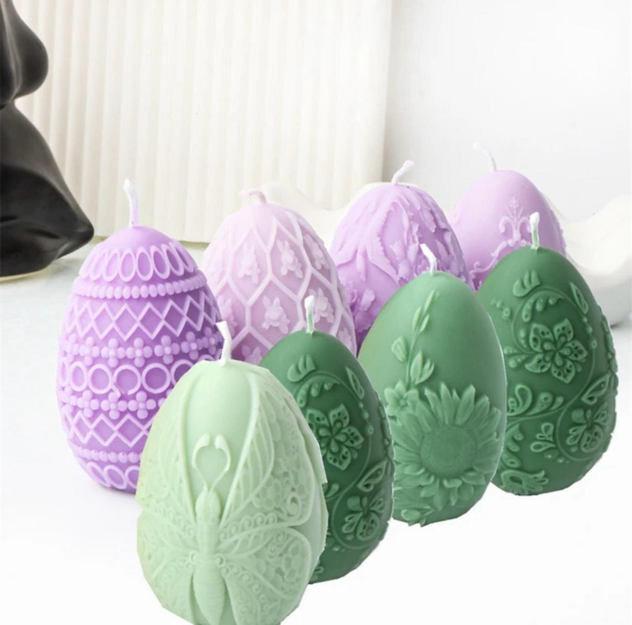 Candela a forma di uovo di Pasqua, candela decorativa di Pasqua Candela a forma di uovo di Pasqua, candela decorativa di Pasqua