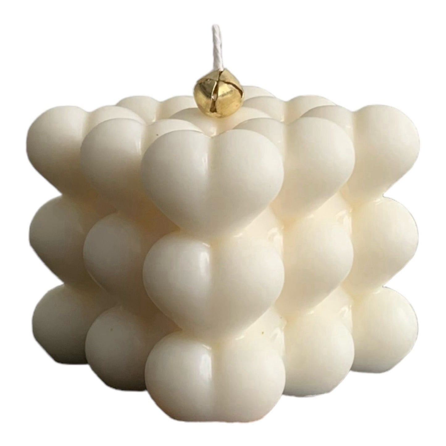 Candela Profumata Cubo Cuori in cera di soia