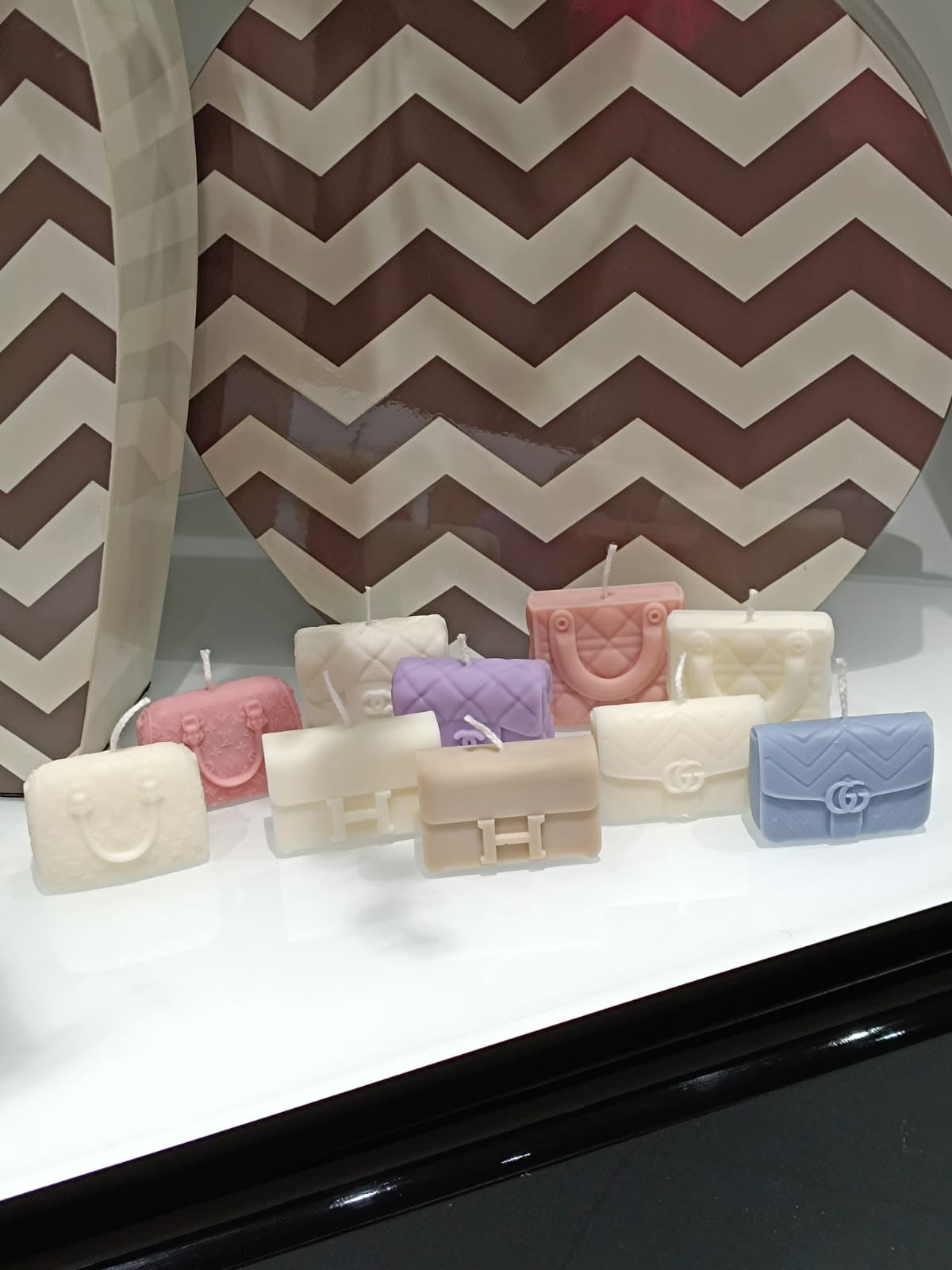 Box Candele Profumate Linea Luxury Logate mini Bag in cera di soia per i tuoi eventi