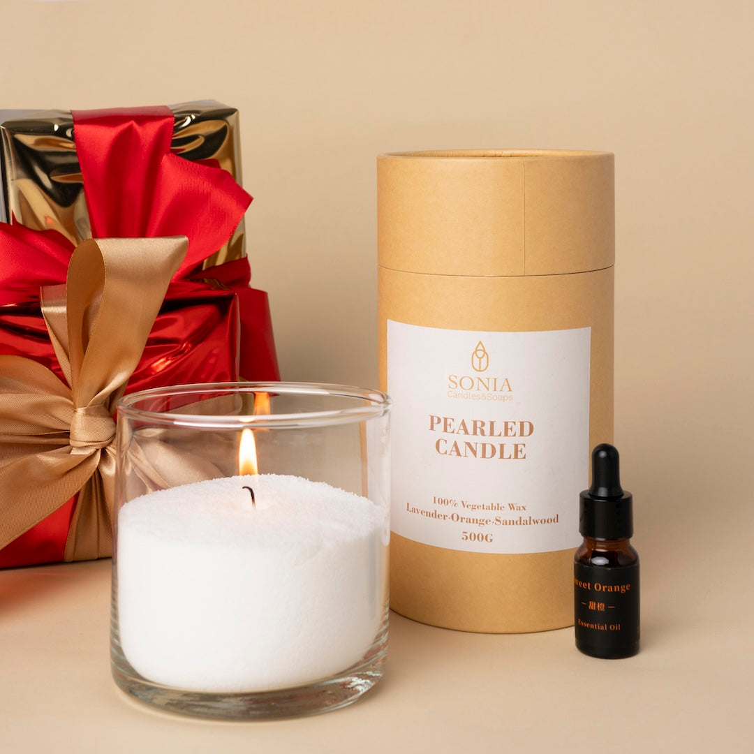 Kit Perle di Cera 100% Vegetale - Crea e Riutilizza la Tua Candela Perfetta
