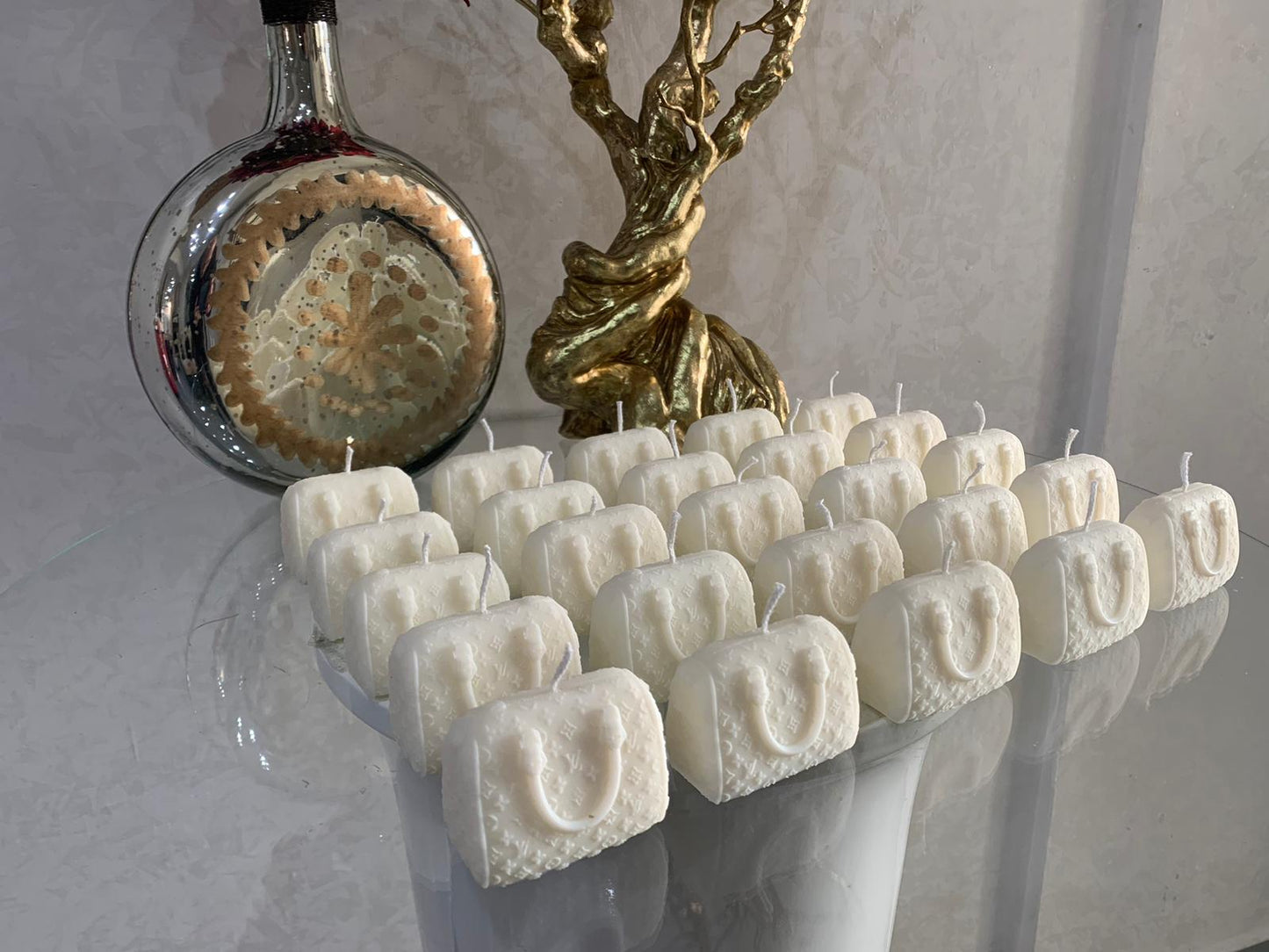 Box Candele Profumate Linea Luxury Logate mini Bag in cera di soia per i tuoi eventi