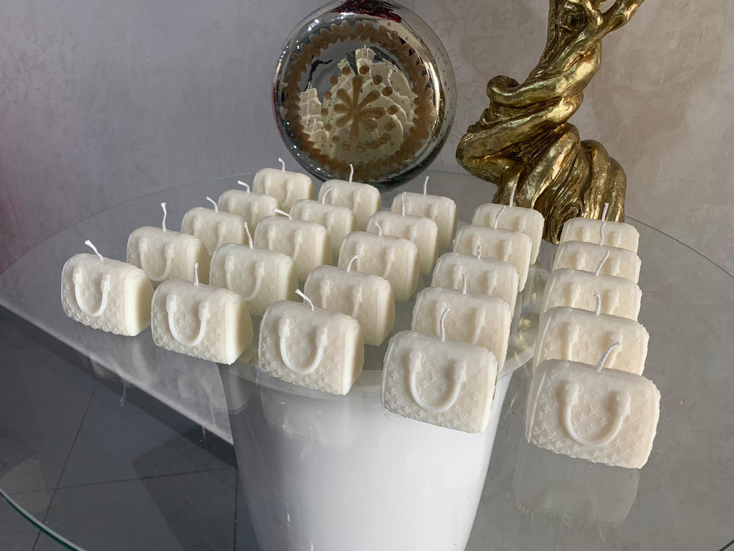 Box Candele Profumate Linea Luxury Logate mini Bag in cera di soia per i tuoi eventi