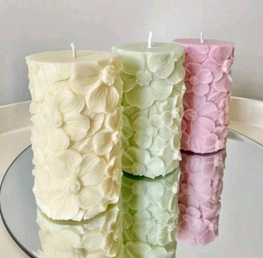 Candele Profumate Cilindro Fiori